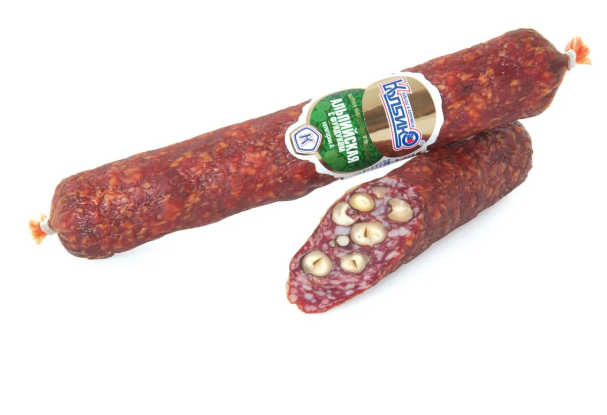 Колбаса "Альпийская" с фундуком полусухая1736854737